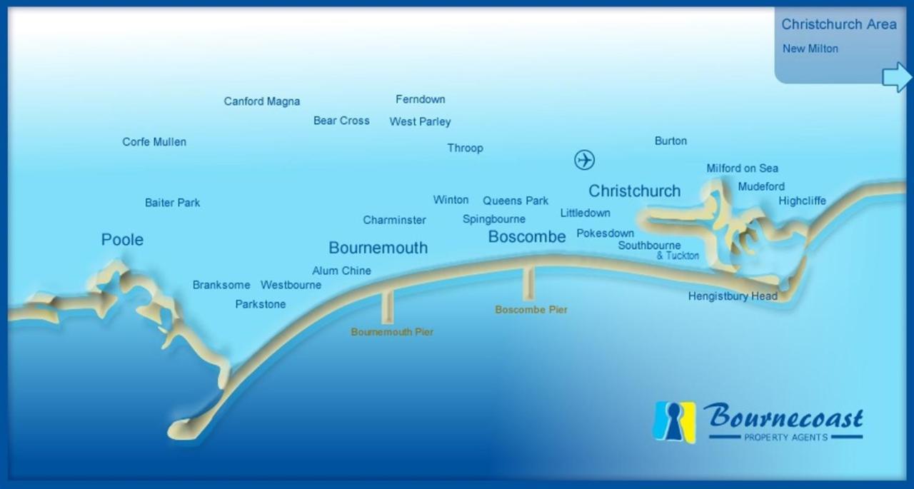Bournecoast - Stylish Flat With Balcony - Sea Views - 10 Min Walk To Beach - Parking - Wifi - Fm8407 Bournemouth Zewnętrze zdjęcie